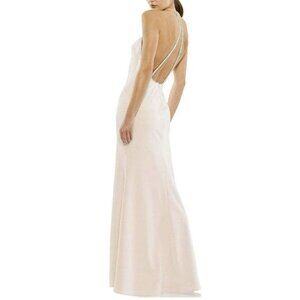 Mac Duggal Rhinestone Accented Halter Neckline Formal Maxi Dress NWT